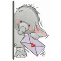 Preview of the Elephant letter for you embroidery design, showcasing a whimsical elephant motif for creative projects.