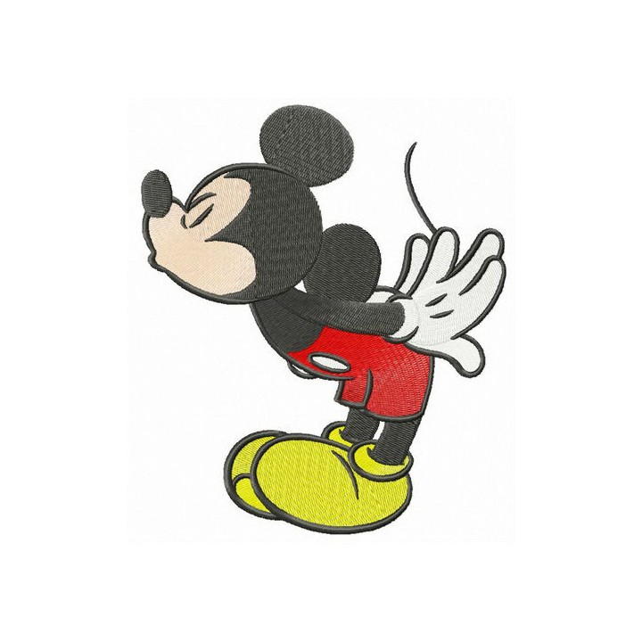 Mickey's first kiss embroidery design - Embroidery Design