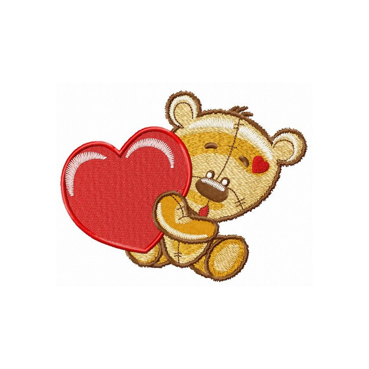 Bear surprised embroidery design - Embroidery Design