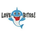 Preview of the Love Bites embroidery design featuring a playful shark family motif for creative stitching projects.