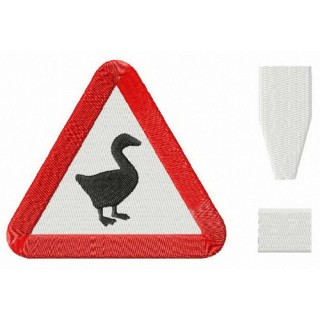 Untitled Goose Game logo embroidery design - Embroidery Design