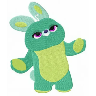 Preview of the Toy Story 4 Bunny embroidery design, featuring a playful stitched motif for creative projects.
