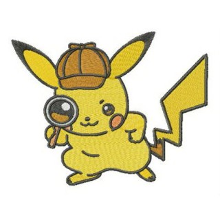 Pikachu Sherlock embroidery design - Embroidery Design