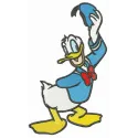 Hi Donald embroidery design featuring the beloved character from Duck Tales, perfect for fun stitching projects.