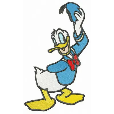 Hi Donald embroidery design featuring the beloved character from Duck Tales, perfect for fun stitching projects.