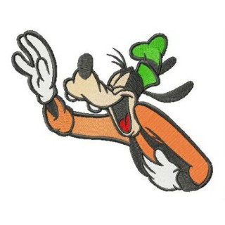 Laughing Goofy embroidery design - Embroidery Design