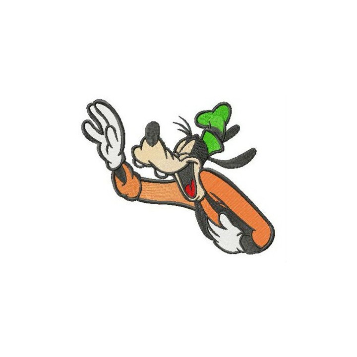 Laughing Goofy embroidery design - Embroidery Design
