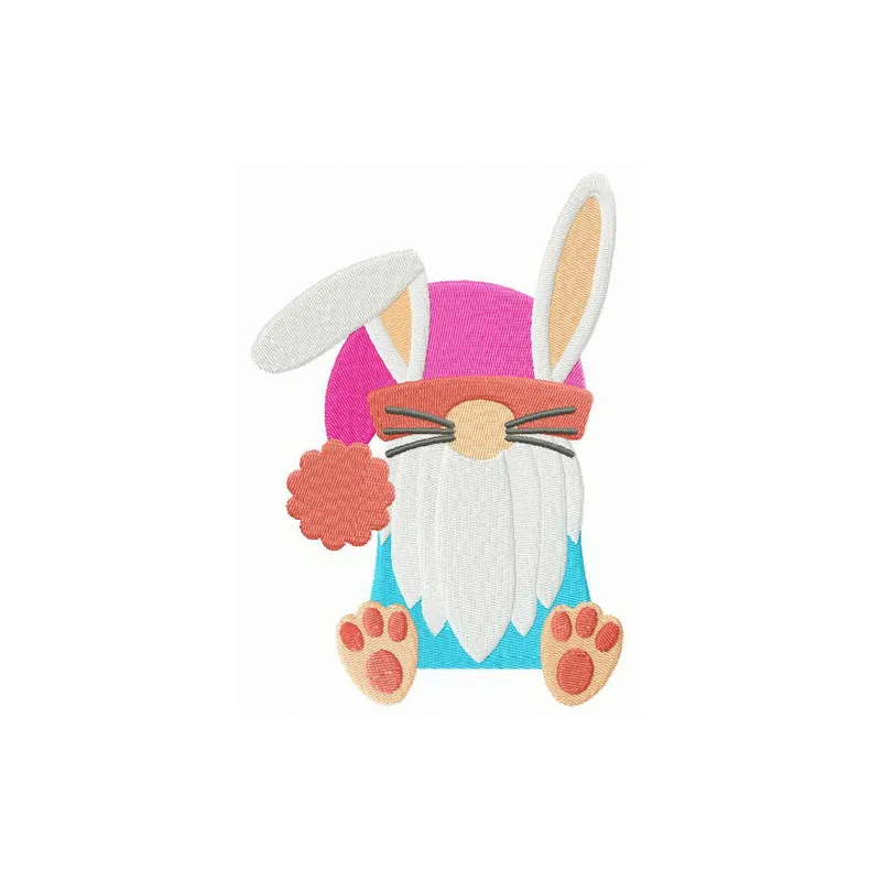 Strange Easter bunny embroidery design featuring a whimsical bunny motif for creative stitching projects.