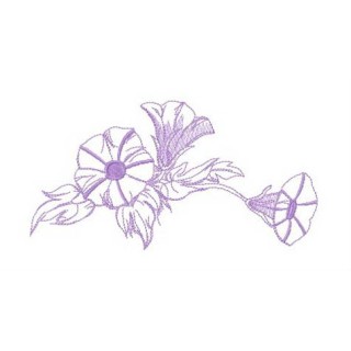 Bindweed flower embroidery design - Embroidery Design