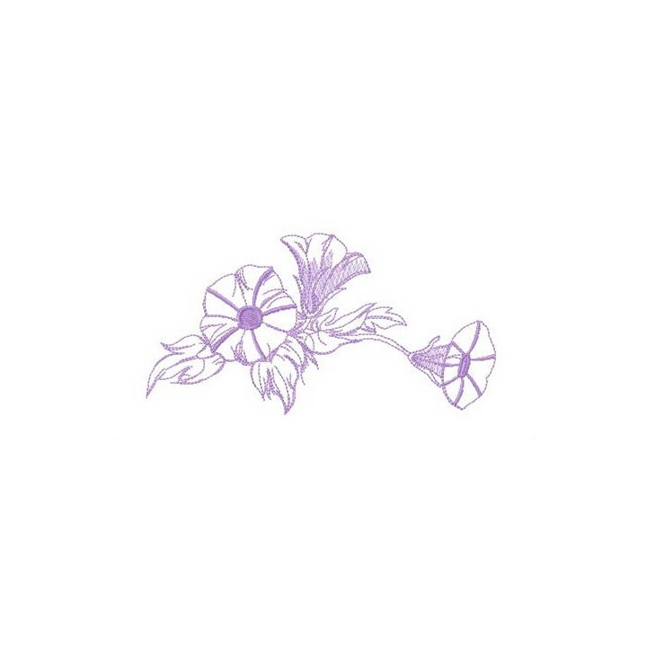 Bindweed flower embroidery design - Embroidery Design