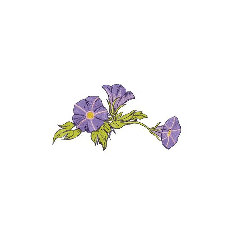 Slender bindweed embroidery design showcasing delicate floral motifs, ideal for stitching on various fabric items.