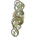 Curl and scissors embroidery design showcasing a creative pattern ideal for hobbyists and crafters.