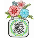 You are so loved embroidery design featuring a floral motif, perfect for embellishing t-shirts or baby onesies.