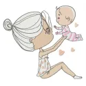 Embroidery design featuring playful baby motifs, ideal for stitching on onesies, blankets, and baby apparel.