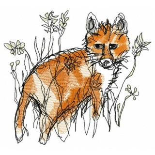 Fox hunting embroidery design - Embroidery Design