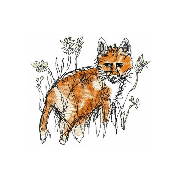 Fox hunting embroidery design - Embroidery Design