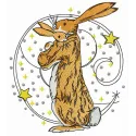 I love you bunny embroidery design featuring a cute bunny holding a heart, perfect for embellishing baby onesies and pillows.
