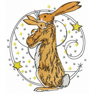 I love you bunny embroidery design - Embroidery Design