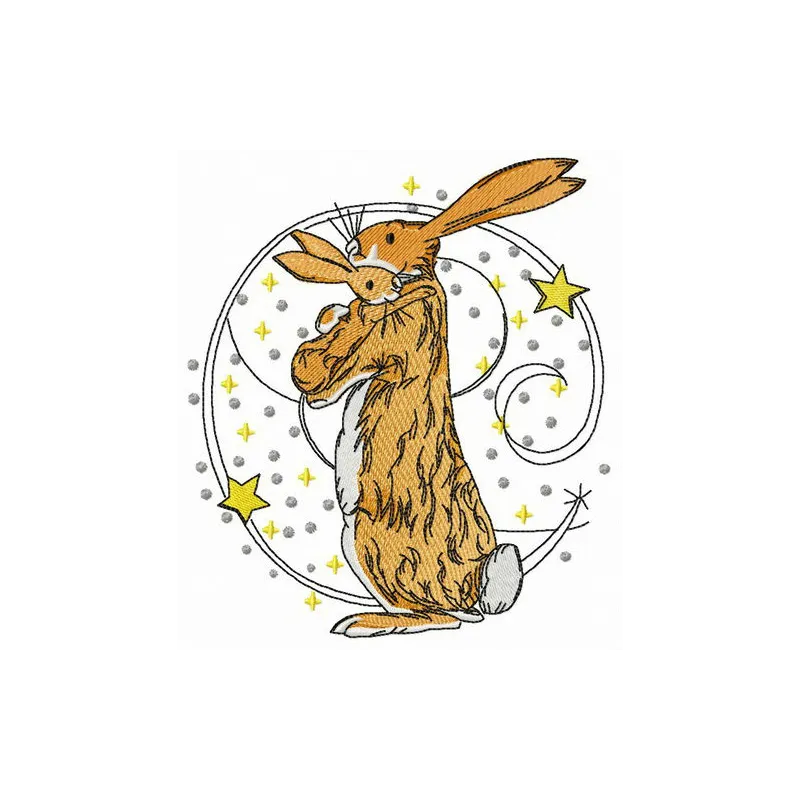 I love you bunny embroidery design featuring a cute bunny holding a heart, perfect for embellishing baby onesies and pillows.