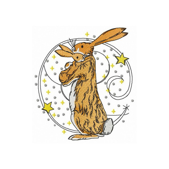 I love you bunny embroidery design - Embroidery Design