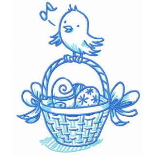 Easter bird songs embroidery design - Embroidery Design