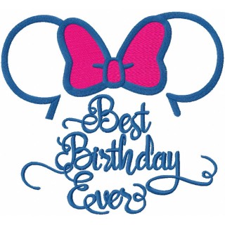 Best birthday ever embroidery design - Embroidery Design