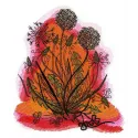 Dandelions in the evening embroidery design showcasing intricate floral motifs for creative stitching projects.