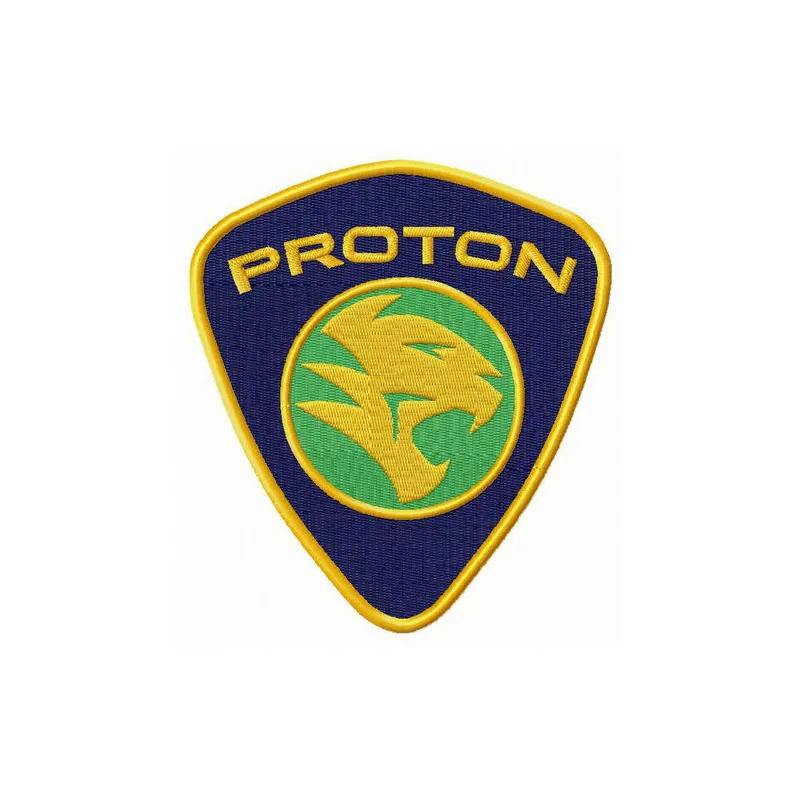 Embroidery design of the PROTON Holdings Berhad logo, ideal for auto and moto themed stitching projects.