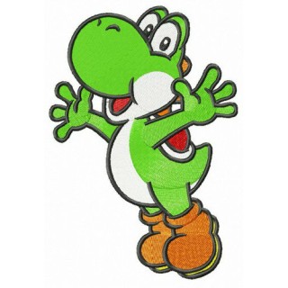 Happy Yoshi embroidery design - Embroidery Design
