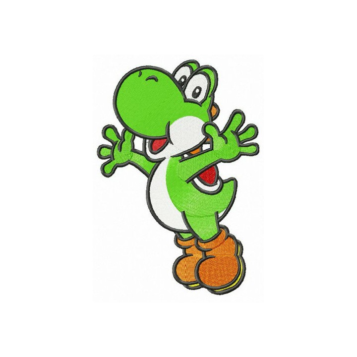 Happy Yoshi embroidery design - Embroidery Design