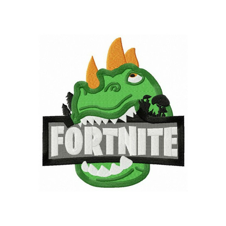 Fortnite dinosaur embroidery design - Embroidery Design