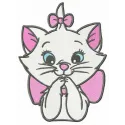 Astonished Marie embroidery design from the Aristocats collection showcasing a charming feline motif.