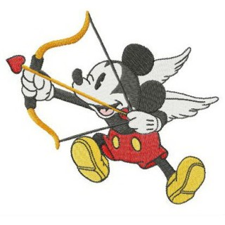 Mickey cupid embroidery design - Embroidery Design