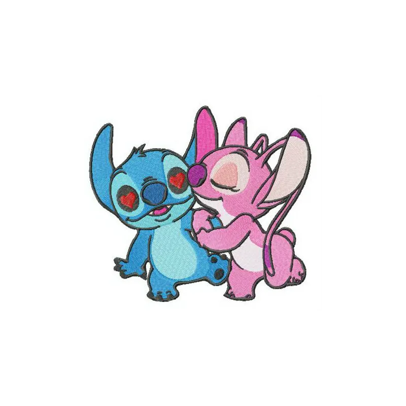 Preview of Experiments 624 and 626 embroidery design featuring Lilo and Stitch characters for creative stitching projects.