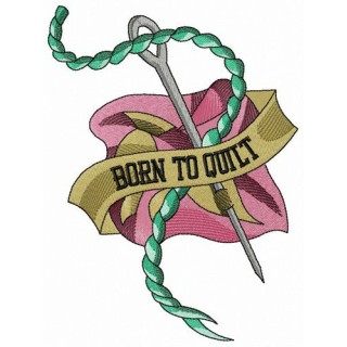 Born to quilt embroidery design - Embroidery Design