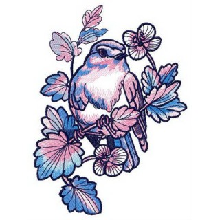 Songbird embroidery design - Embroidery Design
