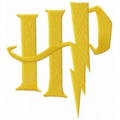 Embroidery design featuring the iconic Harry Potter logo, ideal for stitching on t-shirts and tote bags.