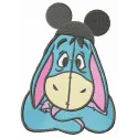 Mickey hat for Eeyore embroidery design showcasing a whimsical stitched motif for crafters and hobbyists.