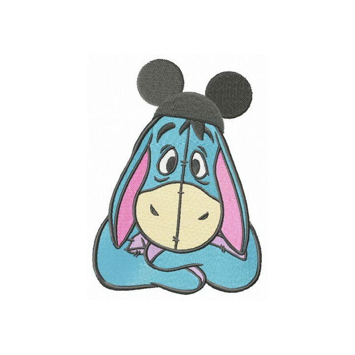 Mickey hat for Eeyore embroidery design - Embroidery Design