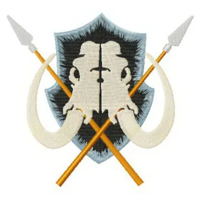 Wildlings logo embroidery design featuring intricate details suitable for stitching on apparel or accessories.