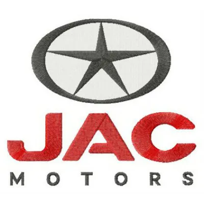 JAC Motors logo embroidery design showcasing intricate stitching patterns for auto and moto enthusiasts.