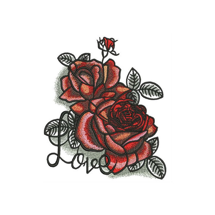 I love roses embroidery design - Embroidery Design