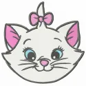 Kitty Marie embroidery design preview from the Aristocats collection, showcasing a charming feline motif.