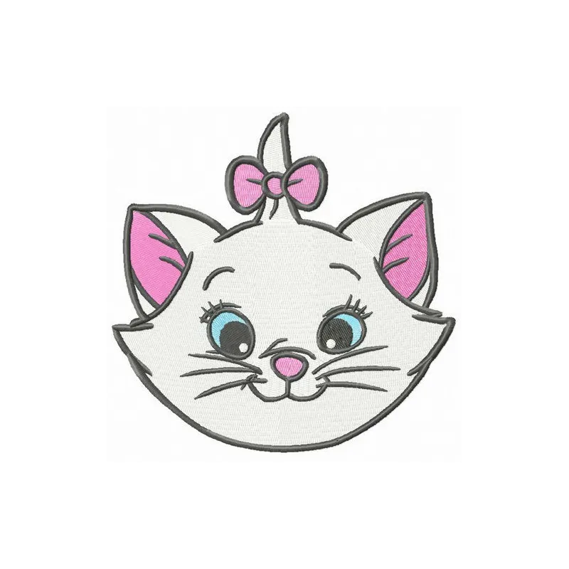 Kitty Marie embroidery design preview from the Aristocats collection, showcasing a charming feline motif.