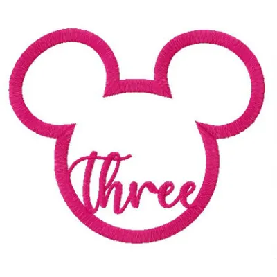Three adorable Mickey Mouse embroidery designs featuring playful motifs for various stitching projects.