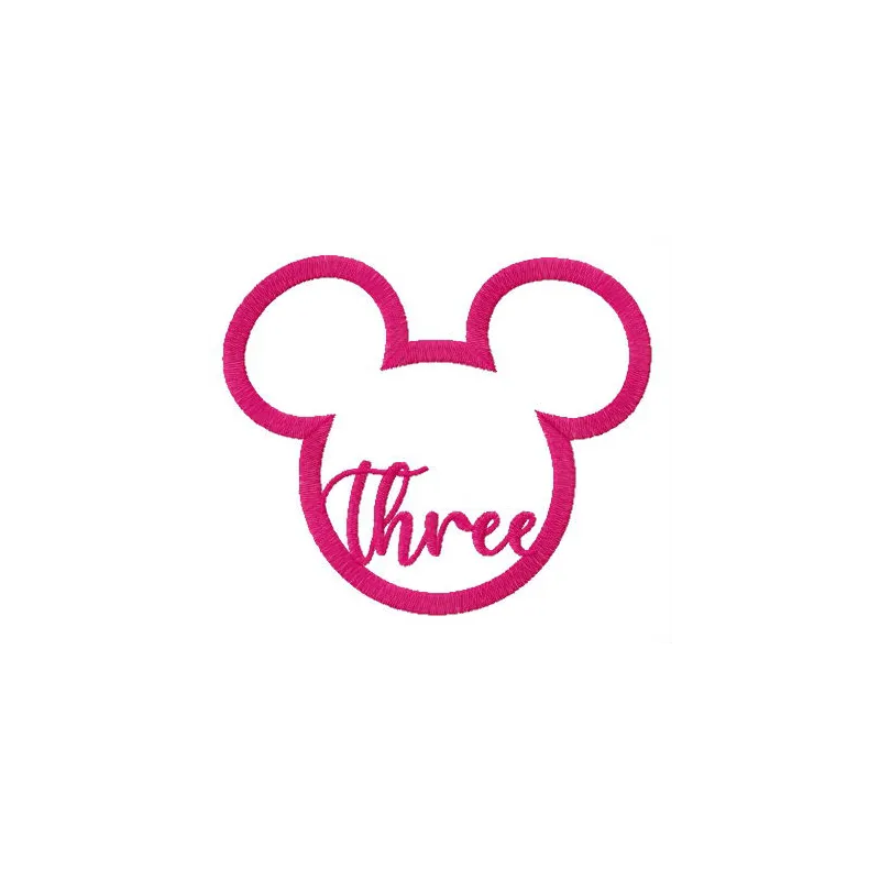 Three adorable Mickey Mouse embroidery designs featuring playful motifs for various stitching projects.