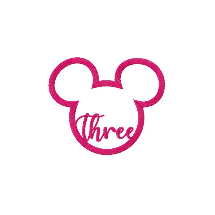 Three Mickey Mouse embroidery design - Embroidery Design