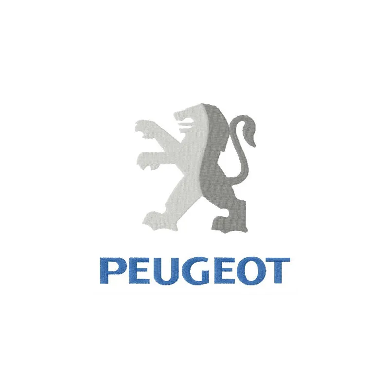 Peugeot alternative logo embroidery design preview showcasing intricate stitching patterns for creative projects.