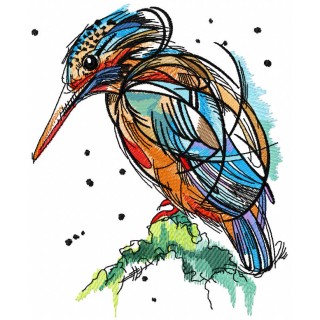 Bright birdie embroidery design - Embroidery Design