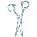 Scissors embroidery design featuring intricate details, perfect for FSL projects and decorative stitching.